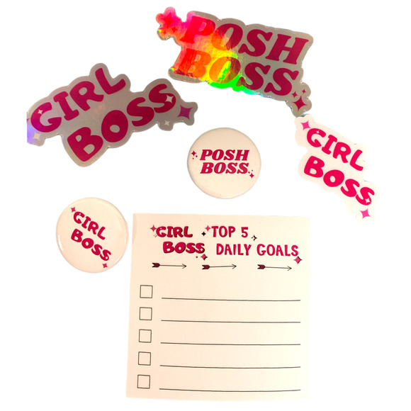 Posh Boss Gift Box Black Posh Boss Panties Gift Stickers Daily Goals Size XL NEW - Picture 9 of 9